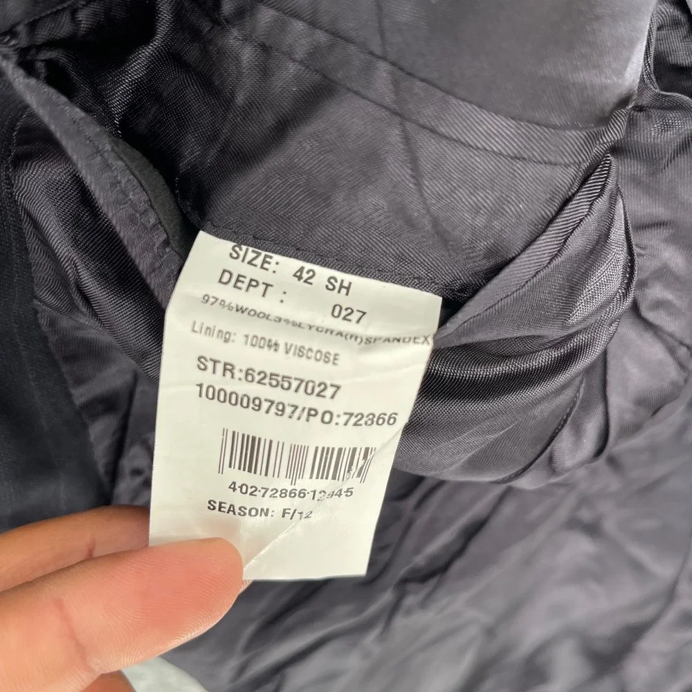 Brooks Brothers Blazer 346 Mens 42S Navy Pinstripe Wool Stretch Sport